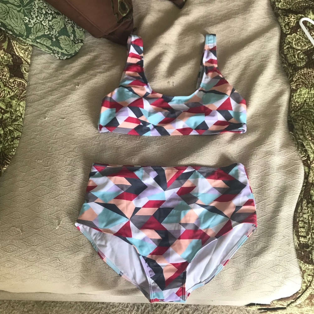 Geometric swimsuit